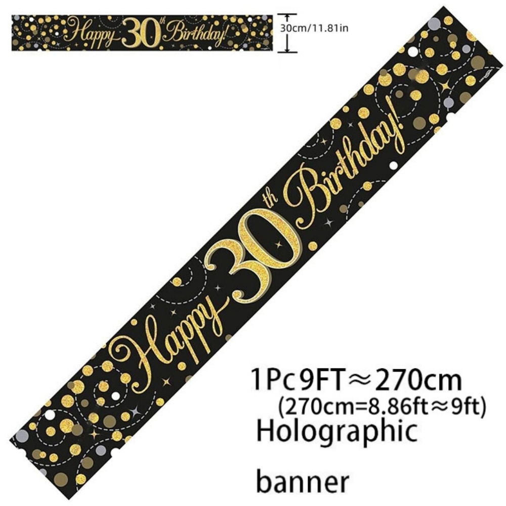 Schwarz-Gold Holografisches Ge – Party Banner Gold Bewertung und Preis